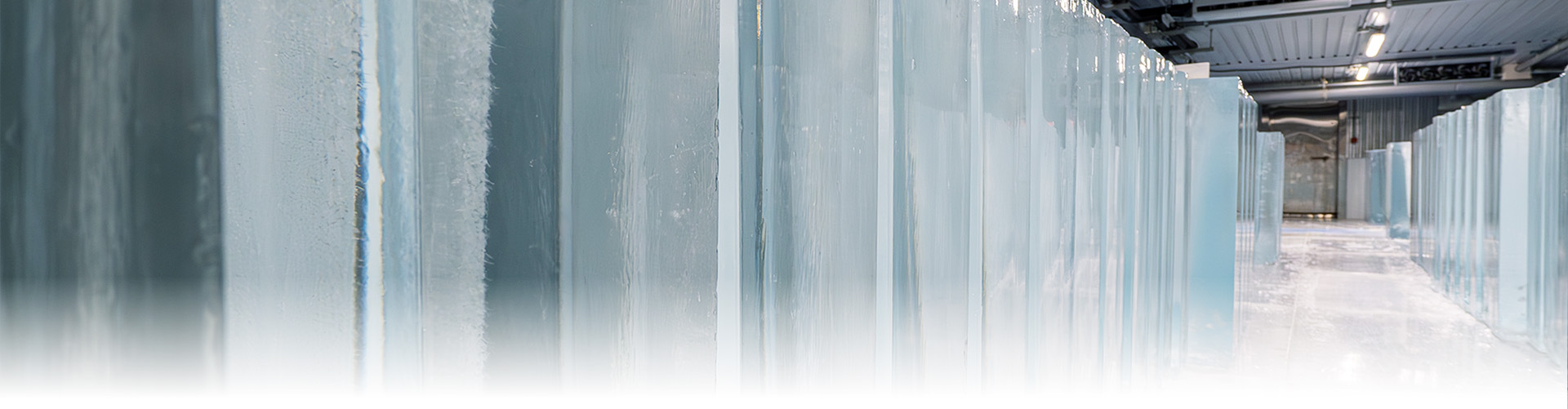 角氷が並ぶフロア